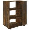 Skříňka na kolečkách kouřový dub 60x35x75 cm kompozitní dřevo 815966