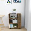 Skříňka na kolečkách kouřový dub 60x35x75 cm kompozitní dřevo 815966
