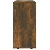 Skříňka na kolečkách kouřový dub 60x35x75 cm kompozitní dřevo 815966