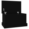 Úložný box černý 50 x 30 x 28 cm kompozitní dřevo 816497