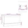Úložný box černý 50 x 30 x 28 cm kompozitní dřevo 816497