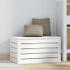Úložný box bílý 59,5 x 36,5 x 33 cm masivní borové dřevo 823615
