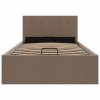 Rám postele s úložným prostorem taupe textil 90 x 200 cm 285594