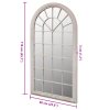 Zahradní zrcadlo rustikální oblouk 60 x 116 cm interiér i exteriér 41224