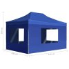Profesionální skládací party stan + stěny hliník 4,5x3 m modrý 45497