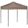 Skládací party stan taupe 2 x 2 m 93498