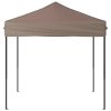 Skládací party stan taupe 2 x 2 m 93498