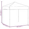 Skládací party stan taupe 2 x 2 m 93498
