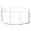 Skládací party stan s bočními stěnami modrý 3 x 3 m 93521