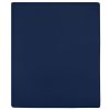 Jersey prostěradla 2 ks námořnická modř 160x200 cm bavlna 136237