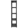 Úložný regál 5patrový černý 71 x 38 x 170 cm plast 147684