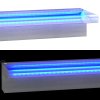 Přelivový vodopád s RGB LED osvětlením nerezová ocel 90 cm 151411