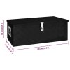 Úložný box černý 80 x 39 x 30 cm hliník 152253