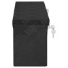 Úložný box černý 50 x 15 x 20,5 cm hliník 152247