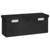 Úložný box černý 50 x 15 x 20,5 cm hliník 152247