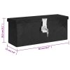 Úložný box černý 50 x 15 x 20,5 cm hliník 152247
