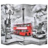 Skládací paraván 228 x 170 cm Londýnský autobus černobílý 245876