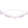 Čtvercová stolní deska 90x90x2,5 cm masivní dub bez úprav 342933