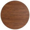 Kulatá stolní deska tmavě hnědá Ø90x1,5 cm ošetřený masivní dub 342971