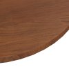 Kulatá stolní deska tmavě hnědá Ø90x1,5 cm ošetřený masivní dub 342971