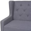 Sedací souprava 3 kusy textil šedá 274935