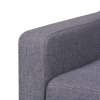 Sedací souprava 3 kusy textil šedá 274935