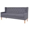 Sedací souprava 3 kusy textil šedá 274935