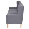 Sedací souprava 3 kusy textil šedá 274935