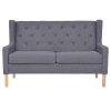 Sedací souprava 3 kusy textil šedá 274935