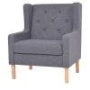 Sedací souprava 3 kusy textil šedá 274935