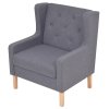Sedací souprava 3 kusy textil šedá 274935