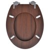 WC sedátka s funkcí pomalého sklápění 2 ks hnědá MDF 275906