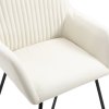 Jídelní židle 6 ks krémové textil 277099