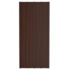 Střešní panely 12 ks pozinkovaná ocel hnědé 100 x 45 cm 317217