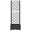 Zahradní květináč s mřížkou černý 40x40x121,5 cm PP 318268
