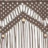 Macramé závěs taupe 140 x 240 cm bavlna 323980