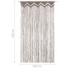 Macramé závěs taupe 140 x 240 cm bavlna 323980