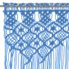 Macramé závěs modrý 140 x 240 cm bavlna 323989