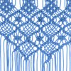 Macramé závěs modrý 140 x 240 cm bavlna 323989