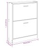 Botník bílý s vysokým leskem 59x17x81 cm kompozitní dřevo 342538