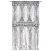 Macramé závěs antracitový 140 x 240 cm bavlna 323996