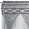 Macramé závěs antracitový 140 x 240 cm bavlna 323996