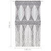 Macramé závěs antracitový 140 x 240 cm bavlna 323996