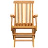 Zahradní židle s béžovými poduškami 6 ks masivní teak 3062559