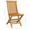 Zahradní židle s černými poduškami 4 ks masivní teak 3062590