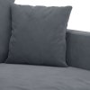 Křeslo tmavě šedé 60 cm samet 359284