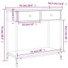 Konzolový stolek dub sonoma 75 x 34,5 x 75 cm kompozitní dřevo 834176