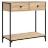 Konzolový stolek dub sonoma 75 x 34,5 x 75 cm kompozitní dřevo 834176
