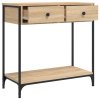 Konzolový stolek dub sonoma 75 x 34,5 x 75 cm kompozitní dřevo 834176