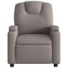 Masážní polohovací křeslo taupe textil 372385